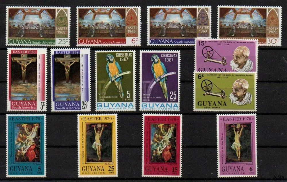 Sestava známek Guyana **