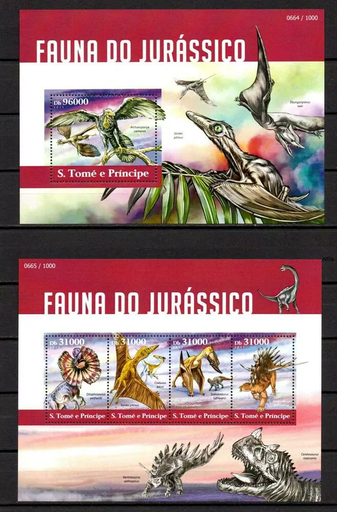 S. Tomé známky, dinosaurs