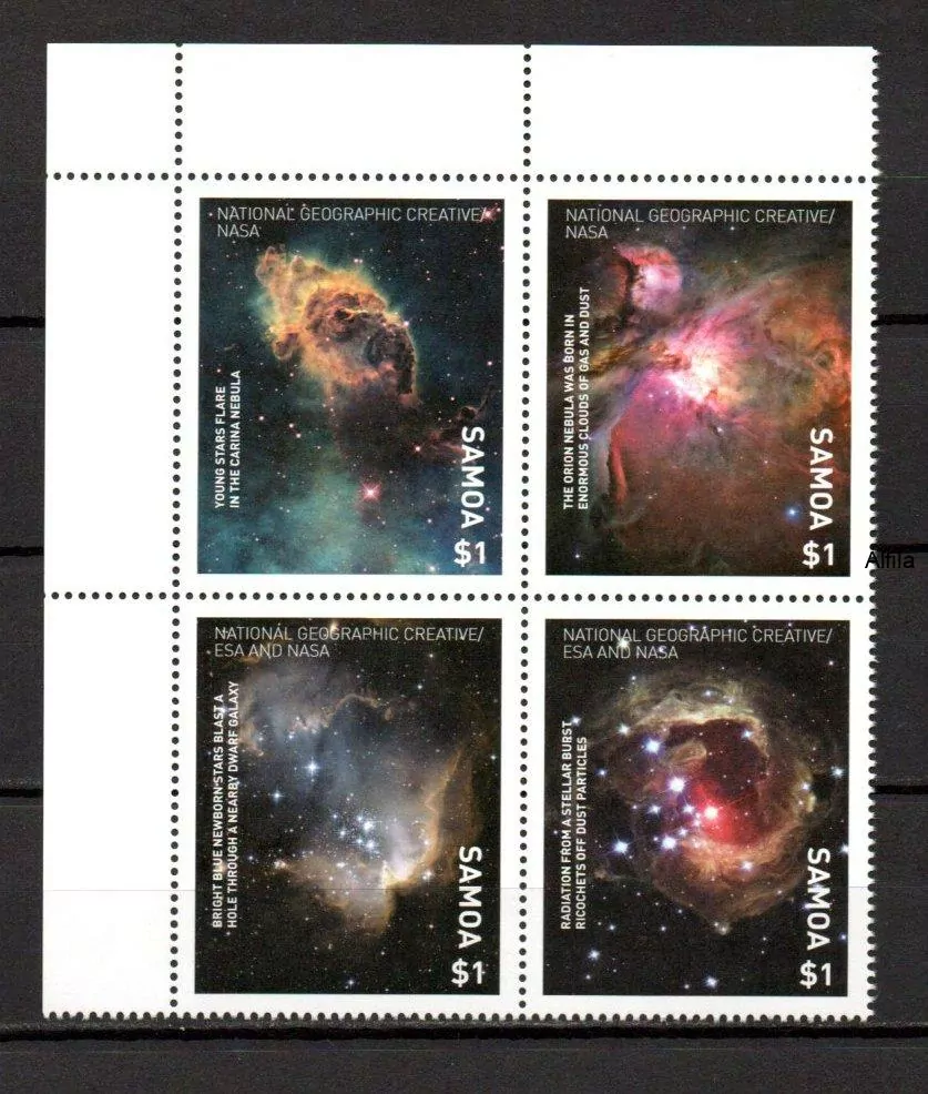Samoa známky, Carina Nebula, kometa, NASA