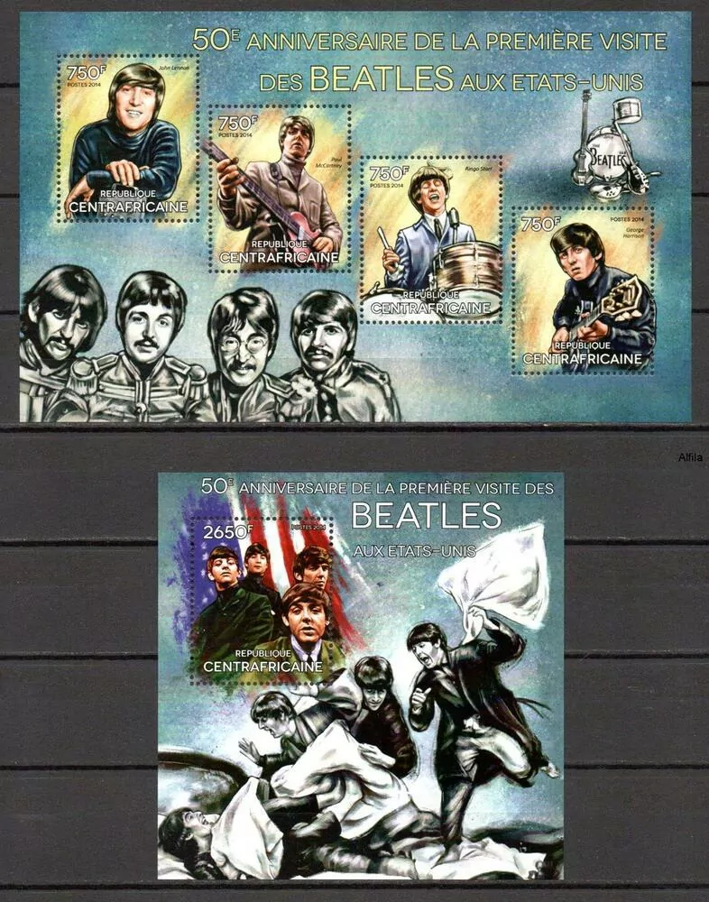Centrální Afrika známky, Beatles