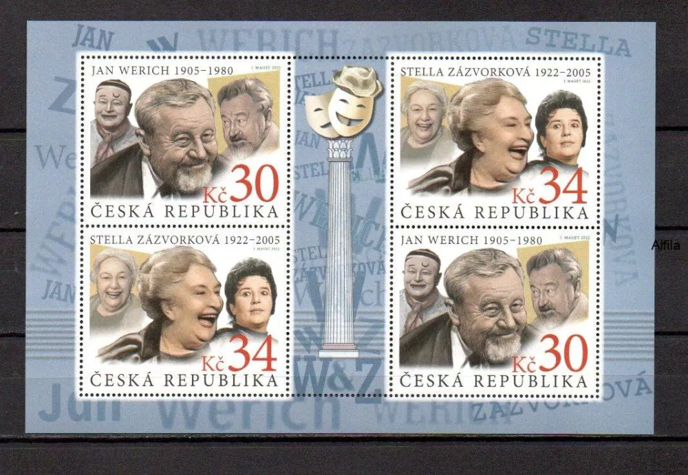 Česká rep. známky, Zázvorková + Werich