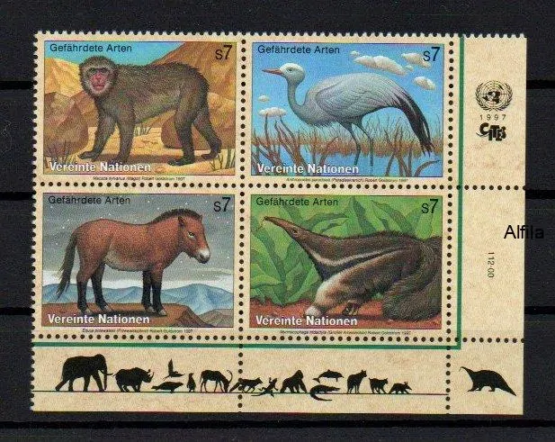 United Nations Fauna známky