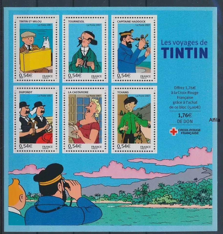 Francie známky, Tintin