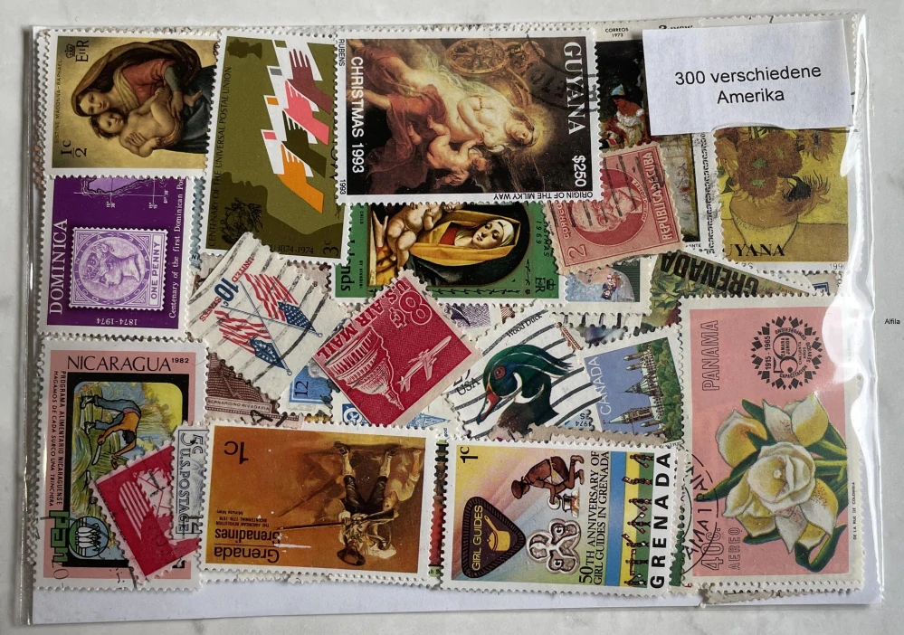Balíček známek , Amerika - 300 ks
