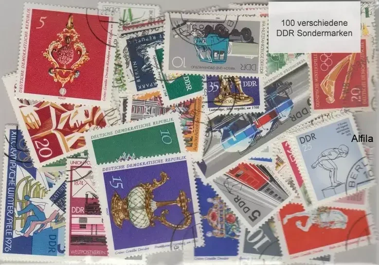 Balíček známek , DDR - 100 ks