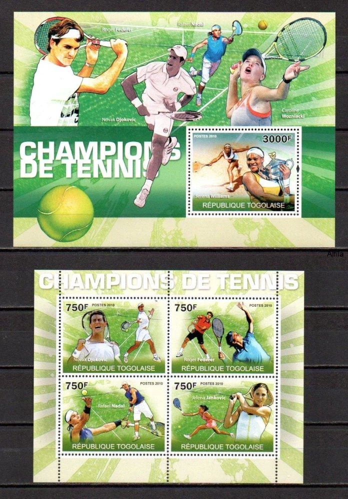 Togo známky, Tenis, Serena, Nadal