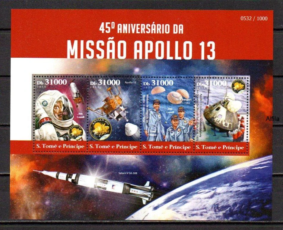 S. Tomé známky, Lovell, APOLLO 13