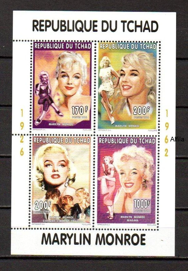 Čad známky, Marylin Monroe