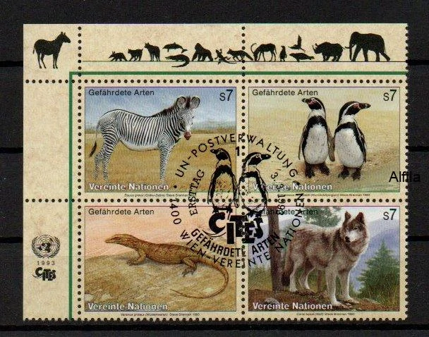 United Nations Fauna známky