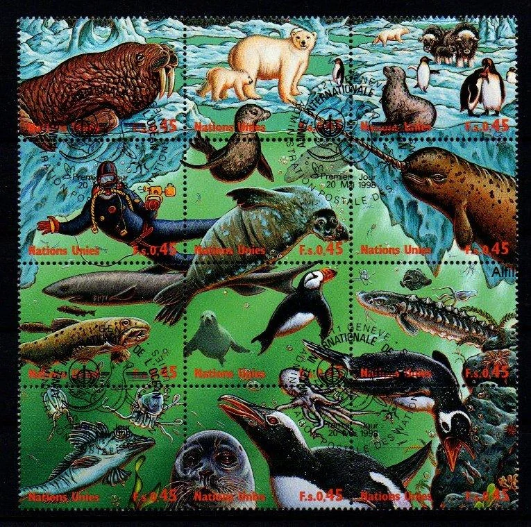 United Nations Fauna známky