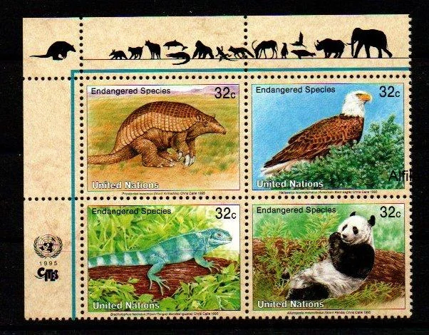 United Nations Fauna známky