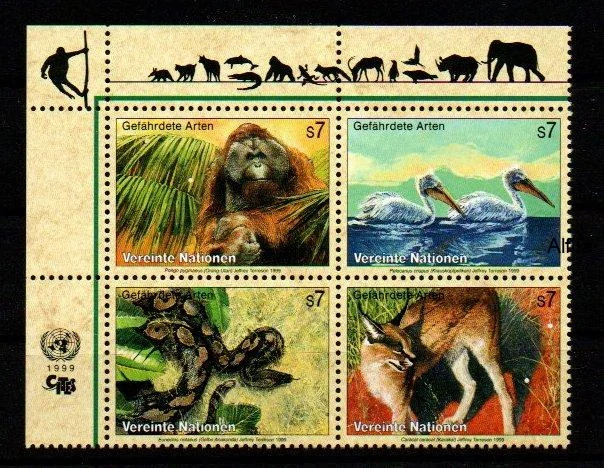 United Nations Fauna známky