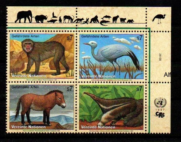 United Nations Fauna známky