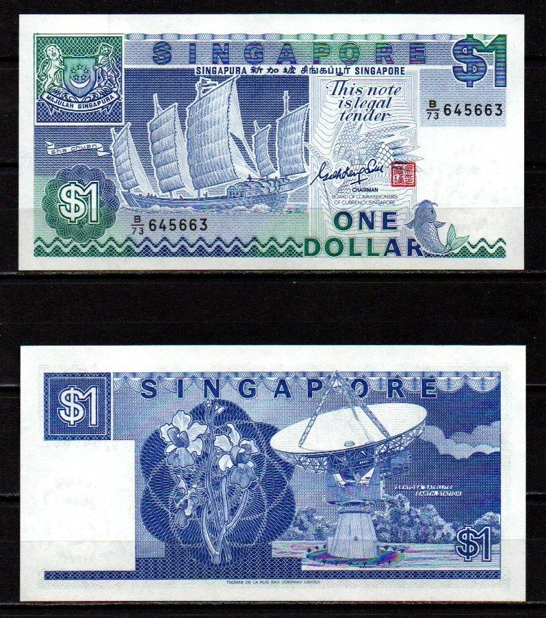 Singapur 1 Dollars 1987 UNC P.18