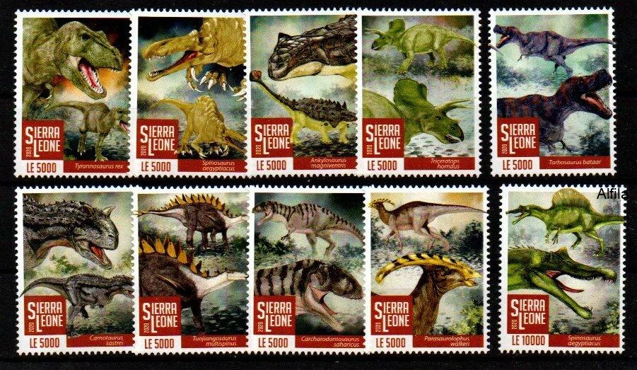 Sierra Leone známky, dinosauři 2020
