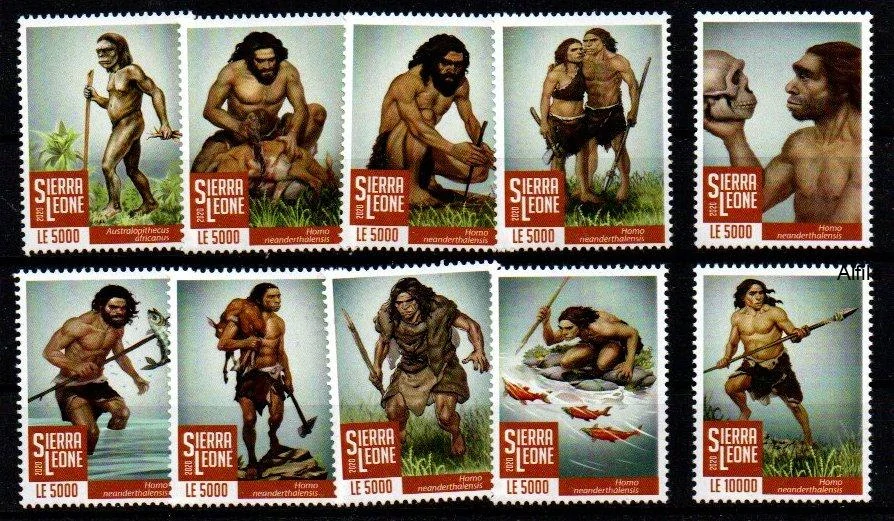 Sierra Leone známky, pračlověk 2020