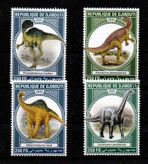 Djibouti známky, dinosauři 2020