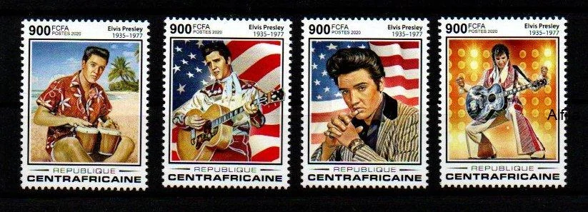 Centrální Afrika známky, 2020, Elvis