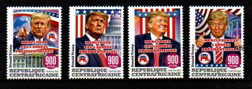Centrální Afrika známky, 2020, Trump