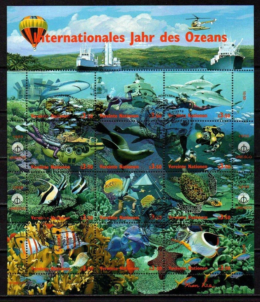 United Nations Fauna známky