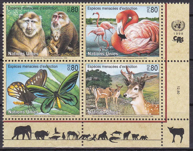 United Nations Fauna známky