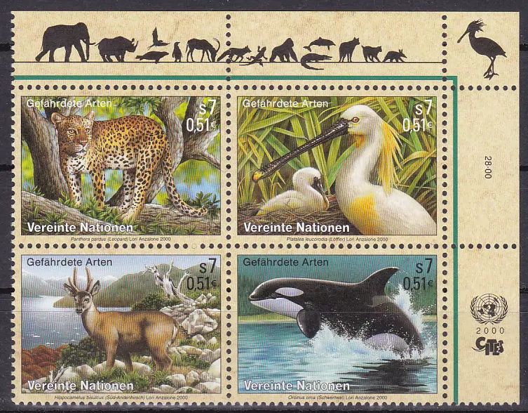 United Nations Fauna známky