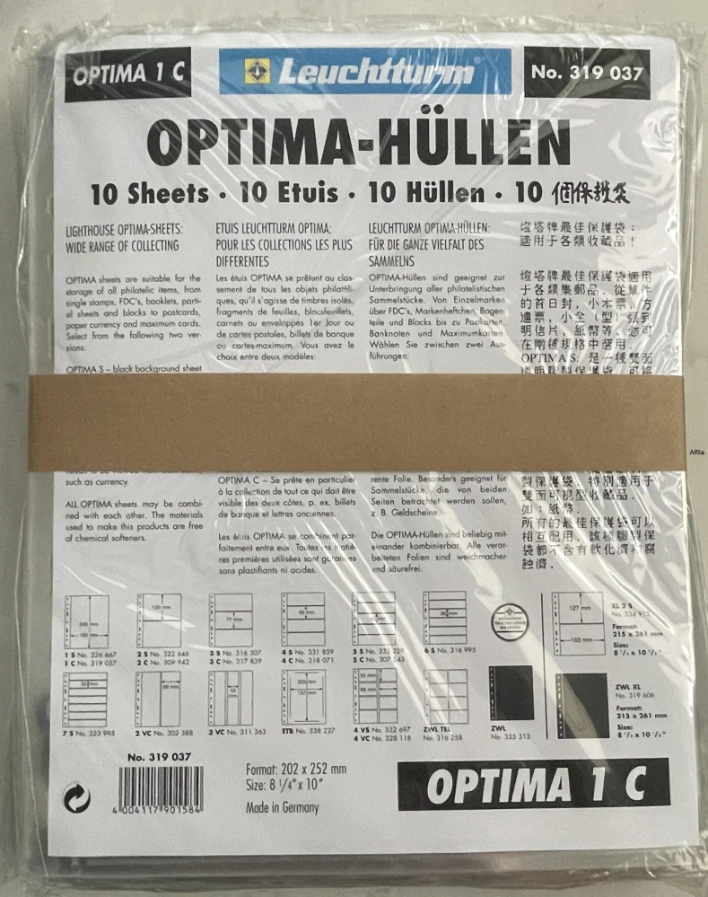Albové listy OPTIMA 1 C, čiré