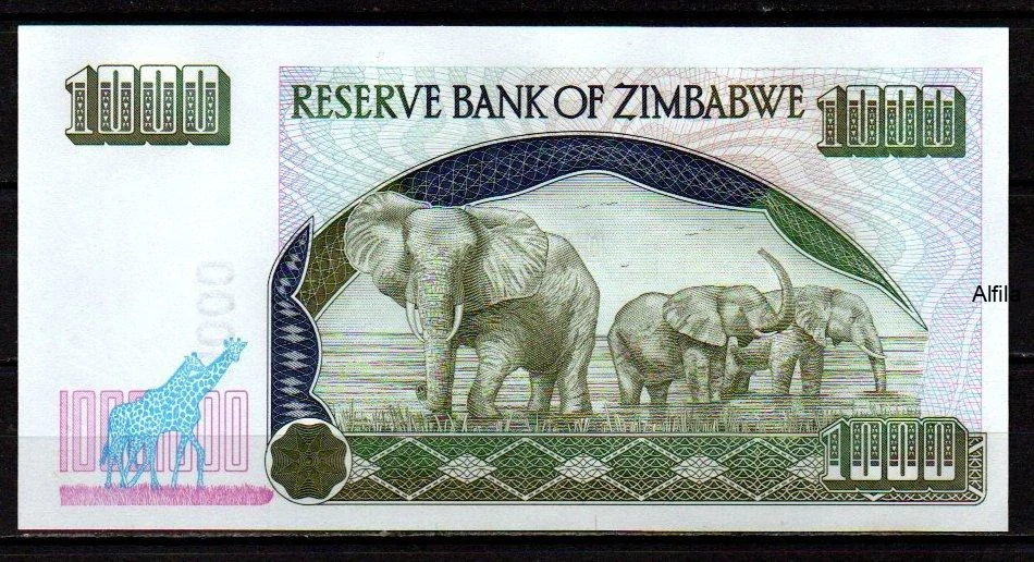 Zimbabwe 1000 Dollars 2003 UNC P.12b