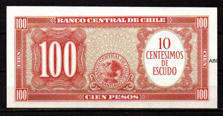Chile 100 Centesimos 1960-61 UNC P.127