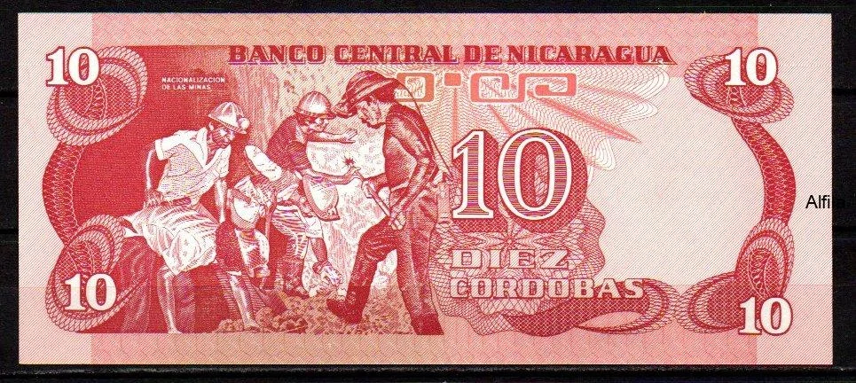 Nikaragua 10 Cordobas 1979 UNC P.134 