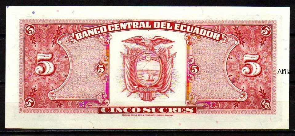 Ekvádor 5 Sucres 1988 UNC P.113d