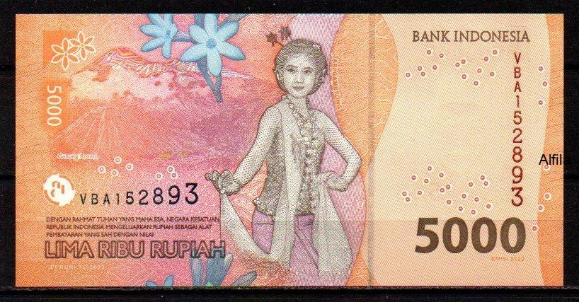Indonésie 5000 Rupiah 2022 UNC P.164