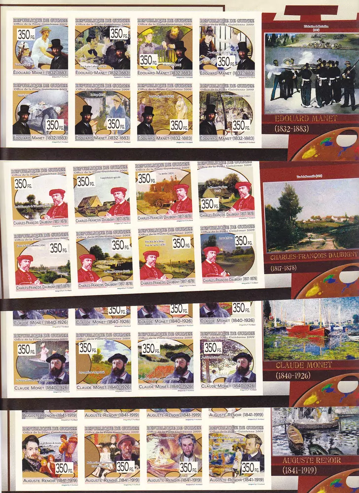 Známky Rep.de Guinee, Sestava 40 aršíků **