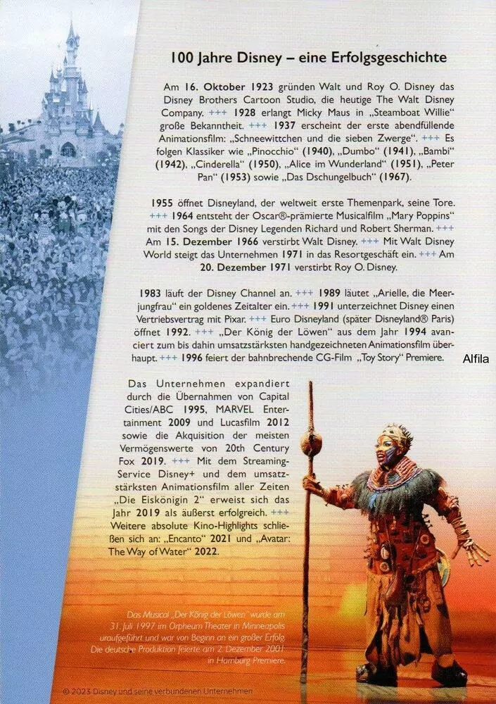 Německo známky, 100 Let Disney