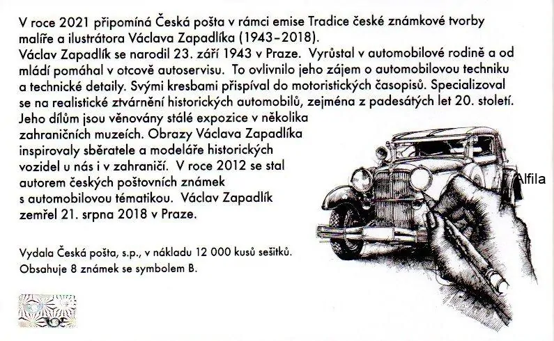 Známkový sešítek, Václav Zapadlík 1943-2018