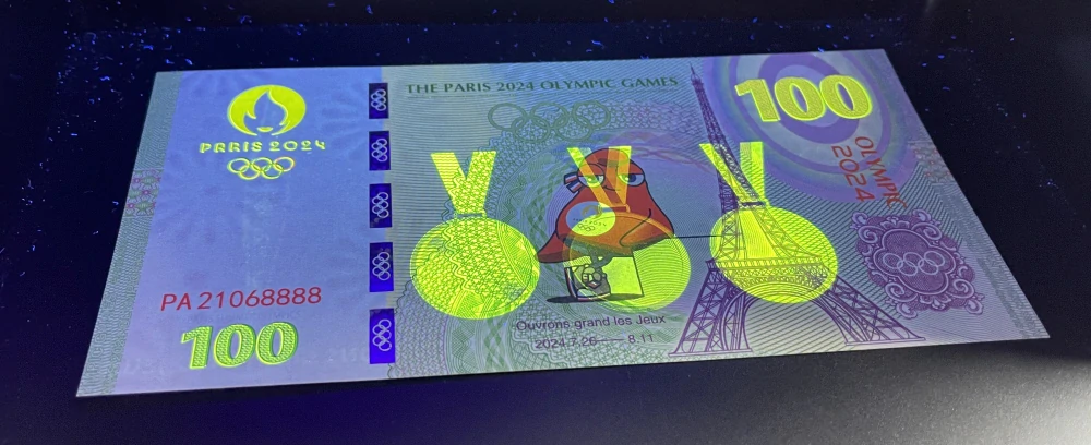 Pamětní bankovka 100 Paříž 2024 OH UNC