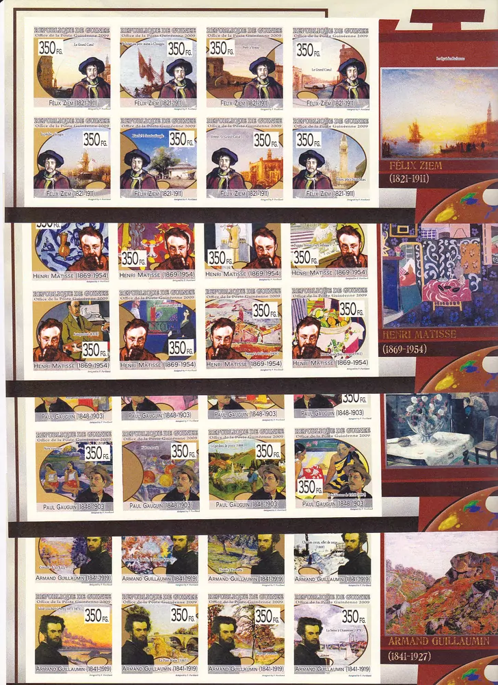 Známky Rep.de Guinee, Sestava 40 aršíků **