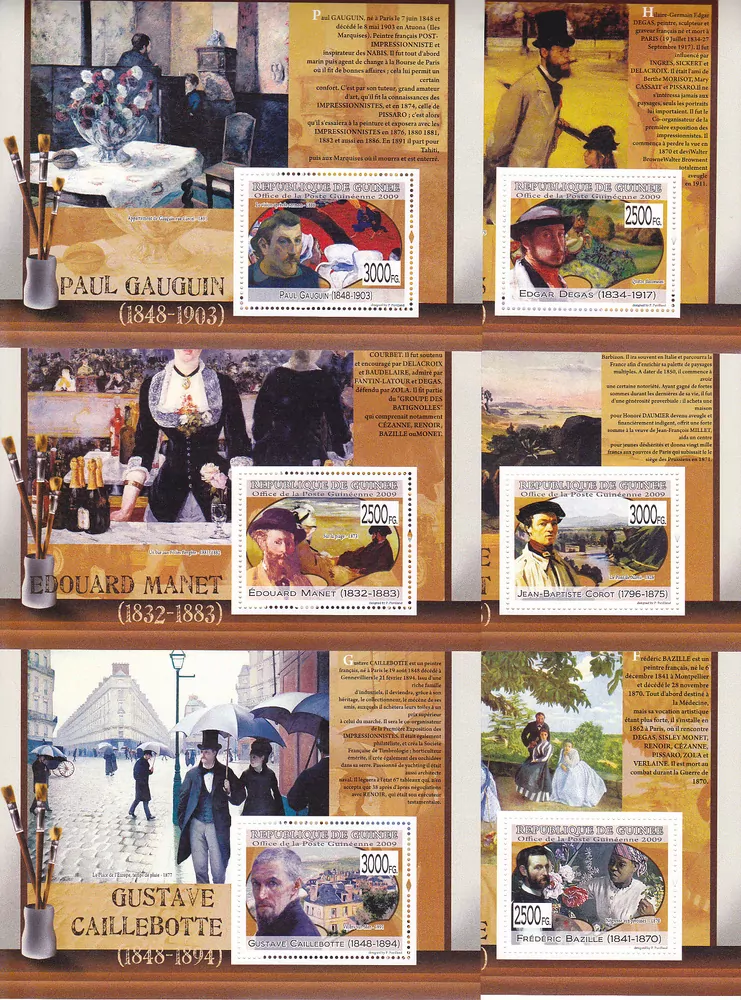 Známky Rep.de Guinee, Sestava 40 aršíků **