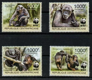 Centralní Afrika známky - WWF