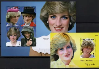 Gambia známky, Princezna Diana