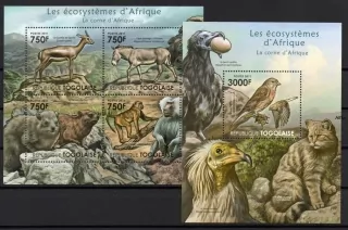 Togo známky, Fauna Afrika