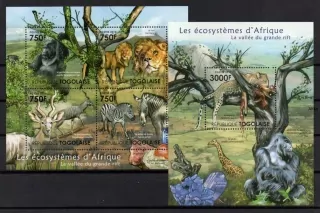 Togo známky, Fauna Afrika