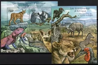 Togo známky, Fauna Afrika