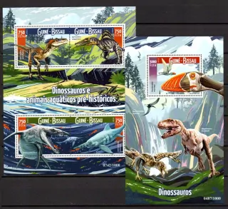 Guiné-Bissau známky, dinosaurs