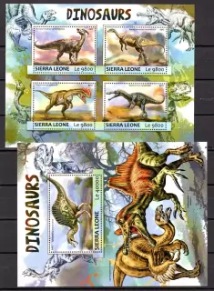 Sierra Leone známky, dinosaurs