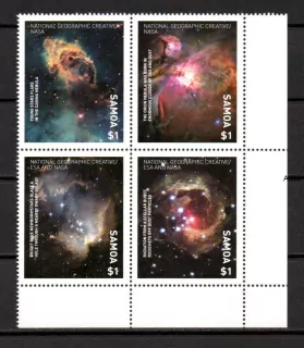 Samoa známky, Carina Nebula, kometa, NASA