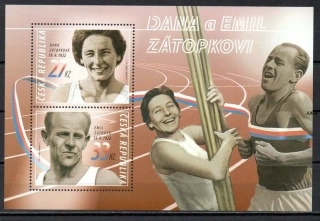Česká rep. známky, Zátopkovi