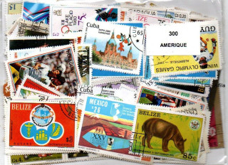 Balíček známek , Amerika - 300 ks