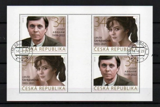 Česká rep. známky, Abrhám + Šafránková, ražené