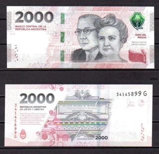 Argentina 2000 Pesos 2024 UNC P.368a